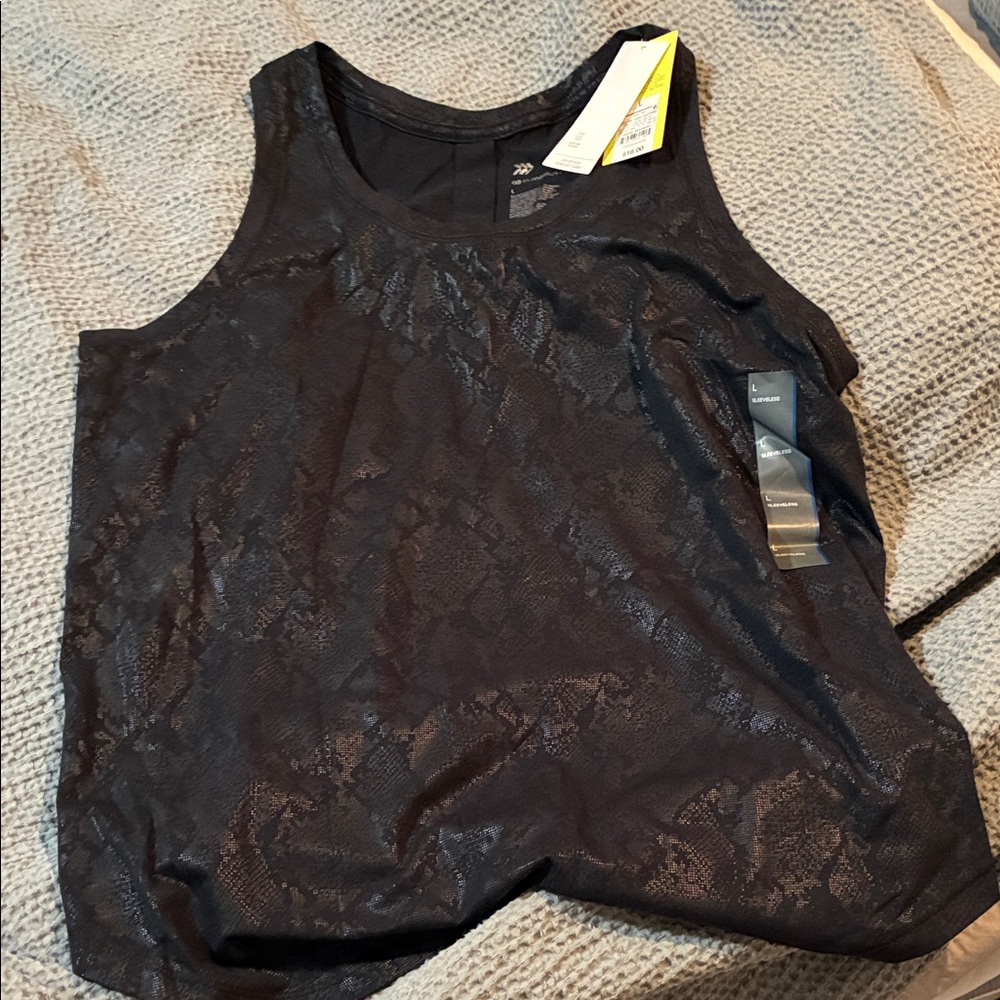 All in Motion Black Textured Tank Top